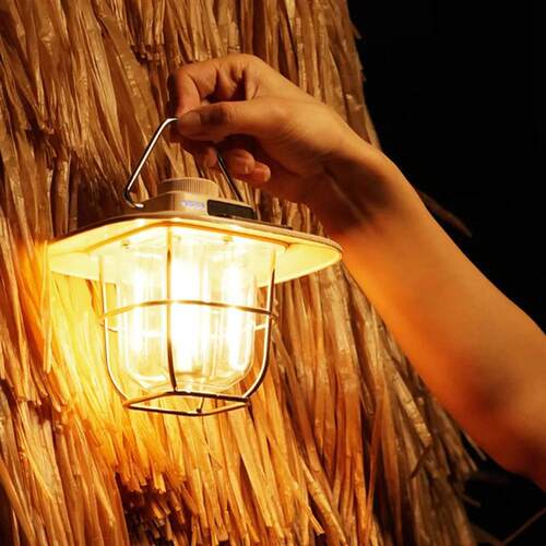 LED Camping Lamp Waterproof Retro Camping Tent Light Lantern