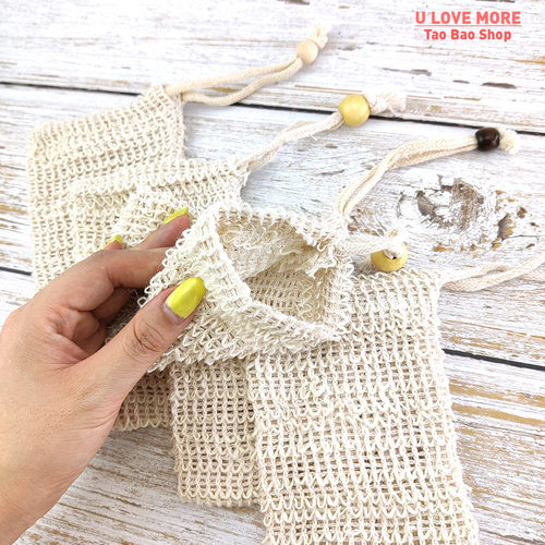 4 kindsSisal Hemp Soap Bag Blister Ramie Mesh Soap Storage B