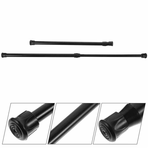 2pcs Punch-free Curtain Rod Widely-used Metal Clothesline Po