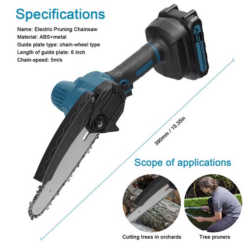 21V 6inch Electric Pruning Saws Small Wood Splitting Chainsa