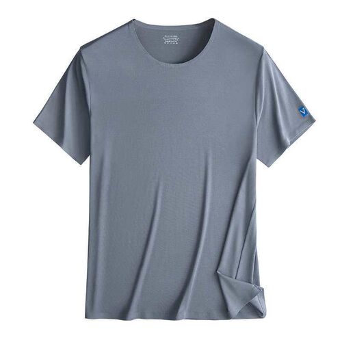 80S Ice Silk Modal Spring and Summer Mens Short-sleeved T-s