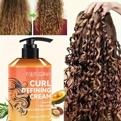 Hair Curl Defining Cream Moisturizing Care Elastin护发弹力素