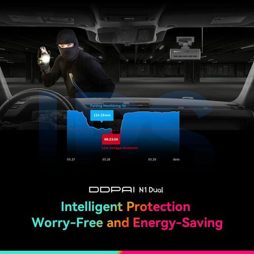 DDPAI Dash Cam  N1 Dual Front & Rear Recording NightVIS 1296
