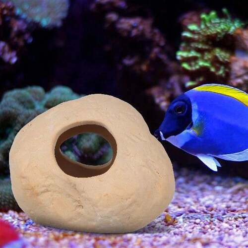 Stone Hideout House for Fish Tank Ceramic Cave Decorations