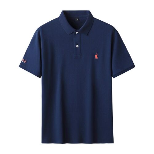 Summer New Mens Middle-aged and Young Plus Size Solid Color
