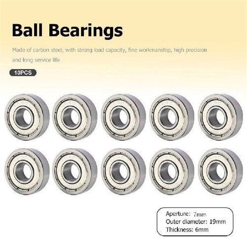 10pcs Miniature Ball Bearings Heavy Load 607ZZ Deep Groove