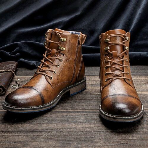 Size 7~13 Retro Men Boots 2024 Fashion Comfortable  Spring L