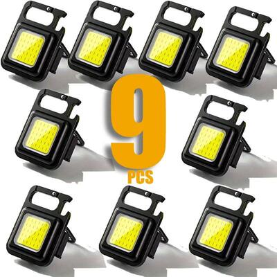 Keychain Light Mini Multifunctional Camping Flashlight USB R