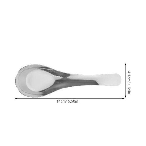 2 Pcs Silverware Tablespoon Honey Flat Soup Cutlery Set