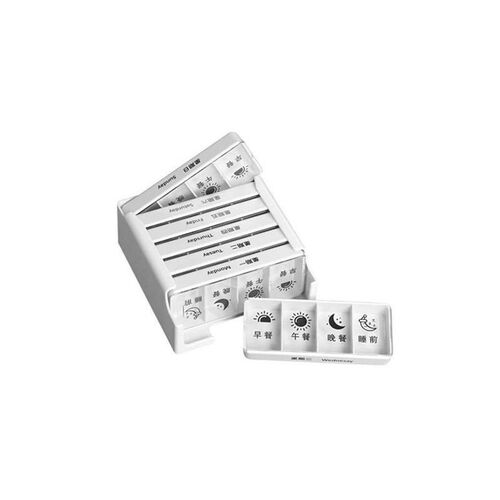 Pill Box Holder Weekly Medicine Storage Organizer Container