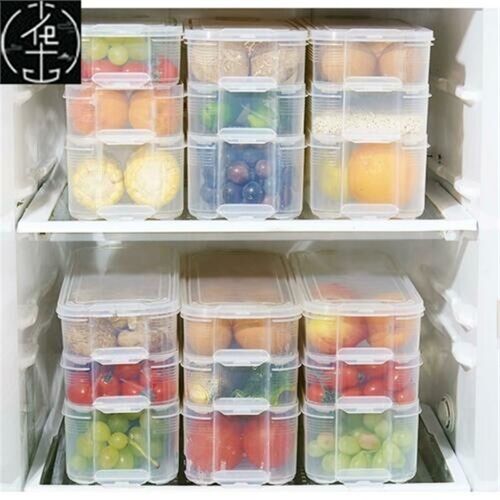 Reusable Kitchen Fridge Food Fruit Storage Container Clear P