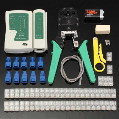 RJ45 Ethernet Lan Tester Kit Network Cable Tester Quality Cr