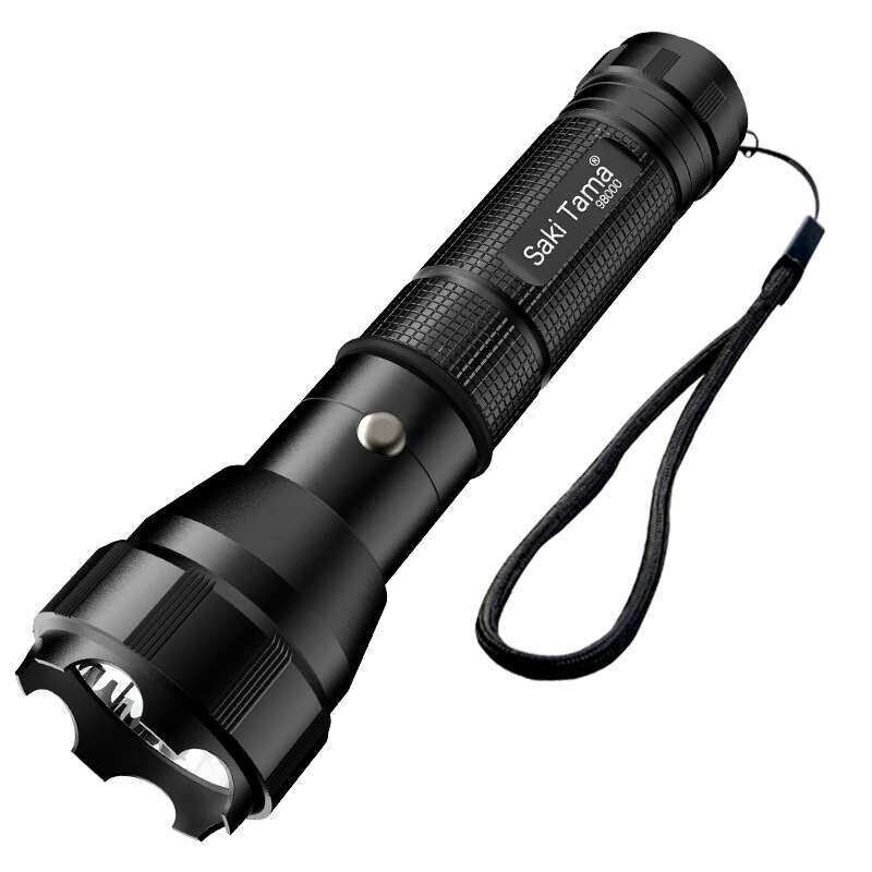 LED flashlight strong light long-range rechargeable aluminum图片