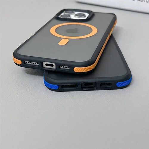 Luxury Magnetic Color Matte Translucent Armor Shockproof Cas