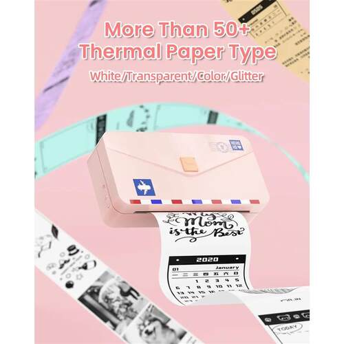 53-107mm Portable Printer Thermal Photo Printer Wireless Ink