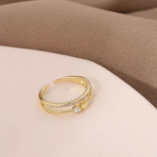 Heart Rings for Women Opening Double Layer Heart Finger