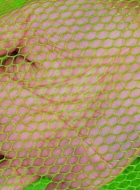 Collapsible fishing net bag with quick-dry mesh, designed fo