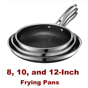 Frying Pans Pan Hybrid Honeycomb Nonstick Stainless Steel
