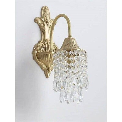 Full copper living room background wall dual head wall lamp