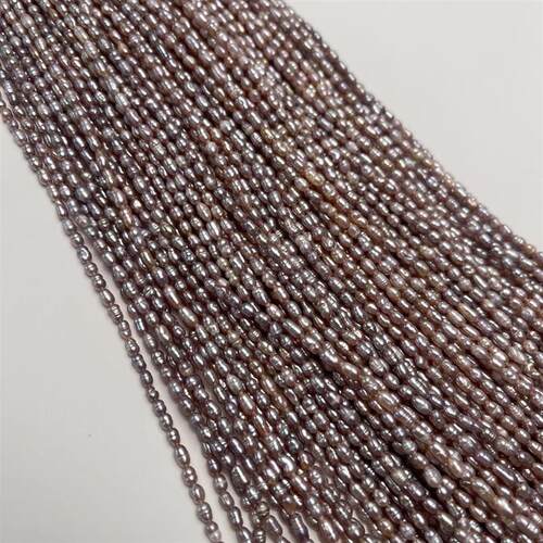 Natural Purple Freshwater Pearl Beads Rice Shape Pearl Loose