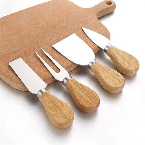 4pcs/set Wood Handle Knife Sets Bamboo Cheese Cutter Slicer