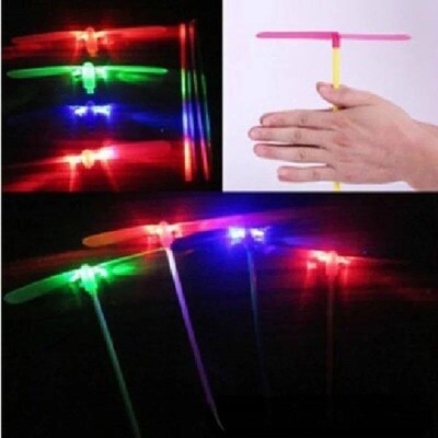 Novelty Plastic Bamboo Dragonfly Propeller Luminous Toys Kid
