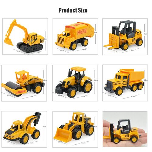 Simulation Engineering Car Toy Excavator Model Tractor Toys
