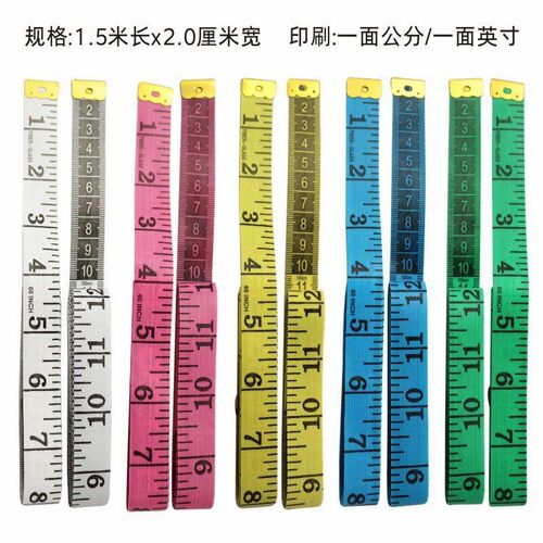 White Tape Feet Inch Tape Measure Colorful Soft Tailor Ruler