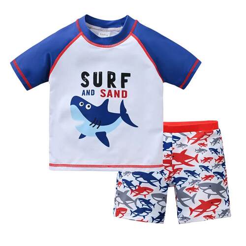 Kids Boy Swimsuit Cool 2Print lot 1-8 Years Summer Chil