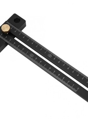 180mm T-Type Scribing Ruler Metric Scale Black Aluminium All