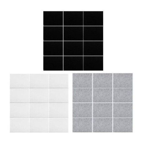 Set of 12 Self Adhesive Acoustics Foam Panels Rectangular
