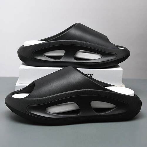 Comwarm New Summer Platform Slippers For Men Non-Slips Open