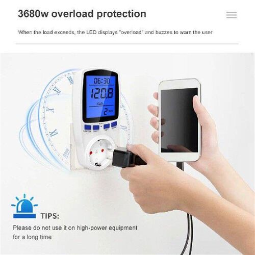 Digital LCD Power Meter Wattmeter 220V 110V AC  Backlight
