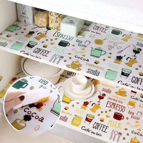 1 Roll Kitchen Table Mat Drawers Cabinet Shelf Liners Abstra