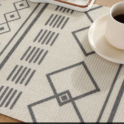 Cotton Linen Table Runner Buffalo Plaid Woven Kitchen Runner