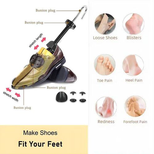 Repacego 1/2pcs Shoe rees Adjustable Shoe Sretcher Plastic E