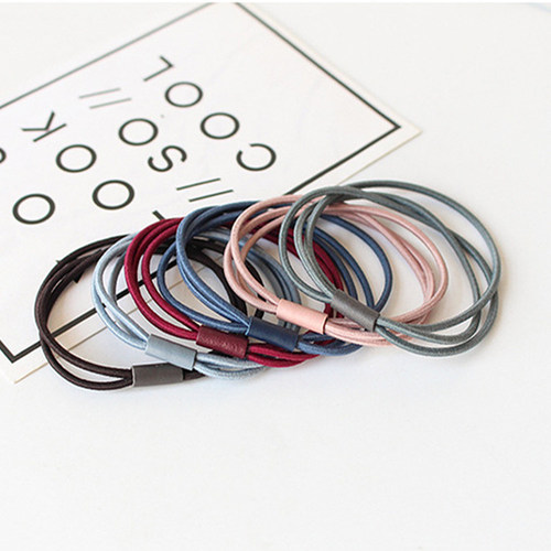 5Pcs/Lot Fashion Women Girls Rubber Bands tail Holder three-