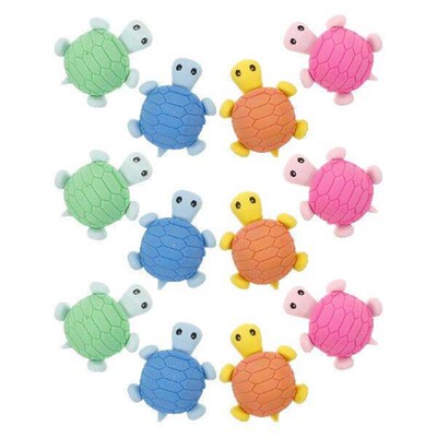 24 Pcs Cartoon Eraser Cute Animal Shaped School Supplies