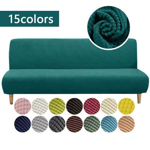 Polar Fleece Fabric Armless Sofa Bed ver Solid Color Without