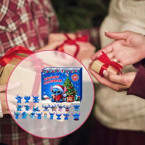 Christmas Arrival Stitch Toy Advent Calendar PVC Anime Figur