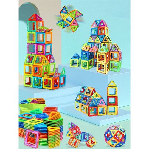 Magnetic Building Blocks DIY Magnets Toys medium size STEM T