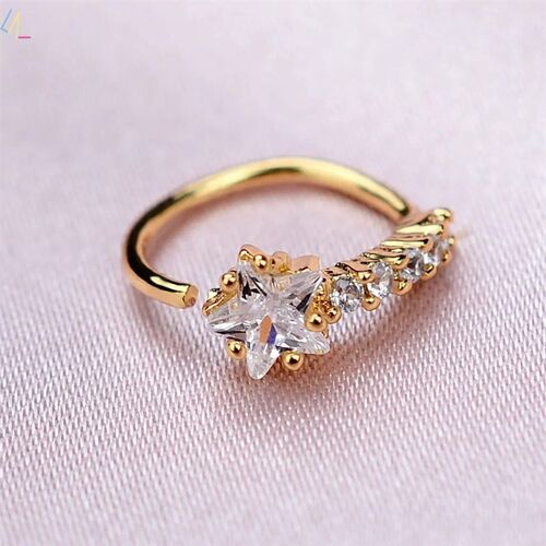 Nose Rings Stud Crystal Hoop Piercing Body Jewelry for Women
