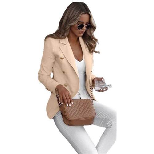 Fall 2025 Long Sleeve Doublebreasted Plain Collar Small Suit