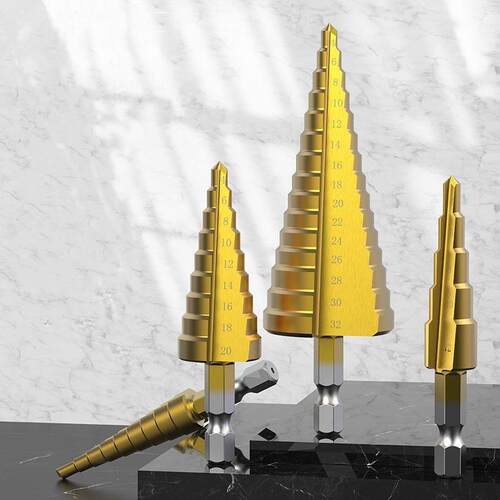 14 Inch HSS Titanium Coated Step Drill Bits 312412420