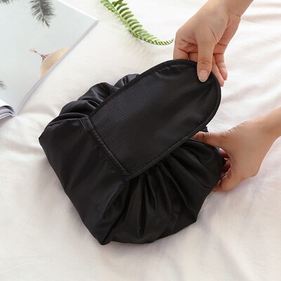 Women Drawstring Cosmetic Bag Travel Storage Makeup Bag Orga