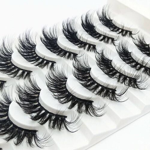 5/8 pairs 25mm mink lashes 3D dramatic false eyelashes handm