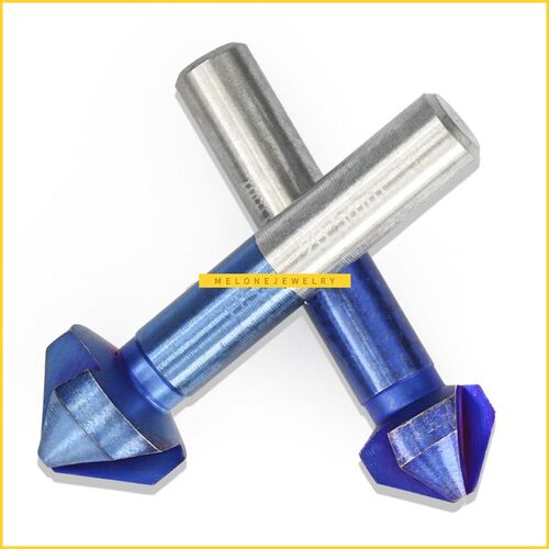6pcs 90 Degrees 6.3-20.5mm Chamfer Drill Bit Set HSS 3 Flute