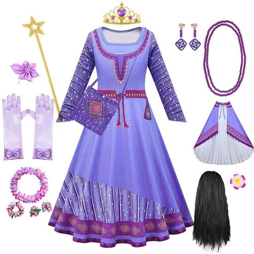Wish Dress Up Kids Girls Asha Cospaly Costume Halloween