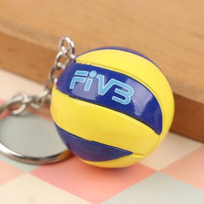 1xFashion PVC Volleyball Keychain Ornaments Business Volleyb