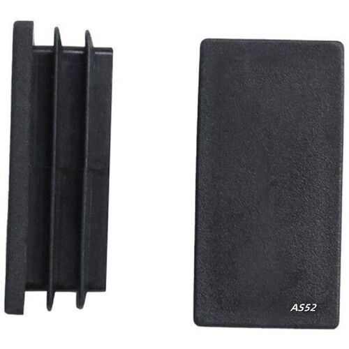 130Pcs Plastic Square Tube Inserts End Blanking Caps Black